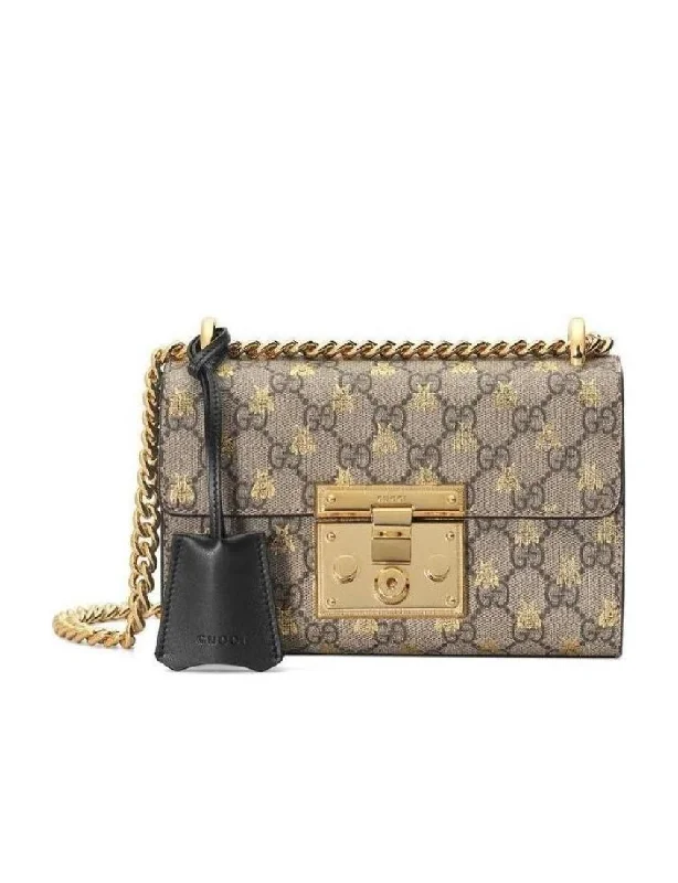 Gucci Padlock Series Small GG Honey Bee Shoulder Bag