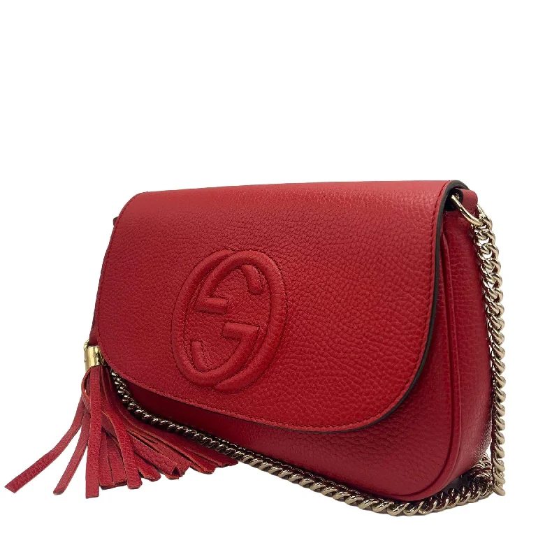 Gucci GG Soho Flap Red Leather