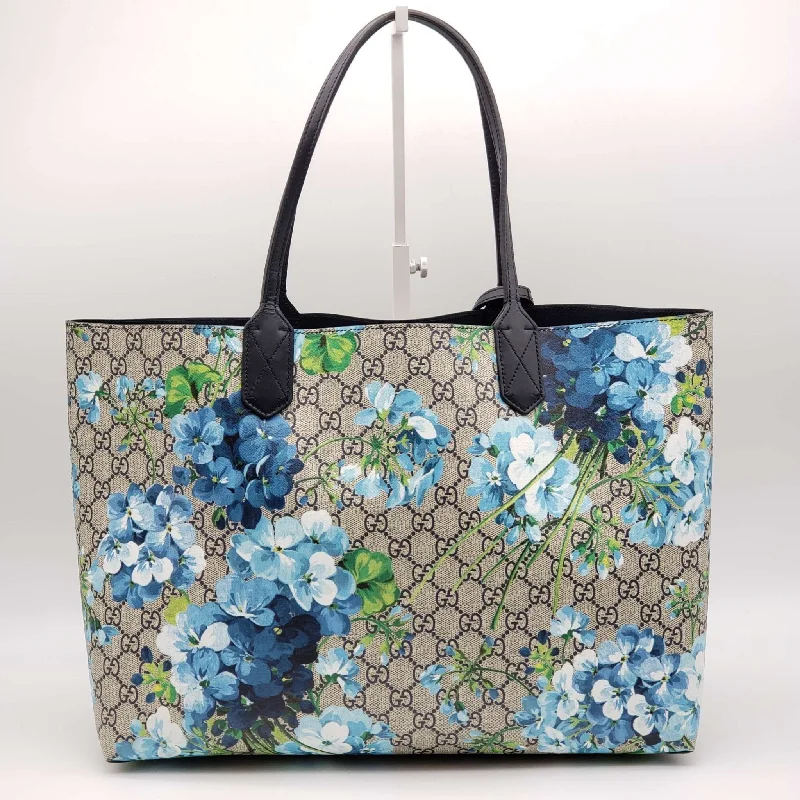 Gucci Reversible Bloom Medium Tote Blue Shoulder Bag