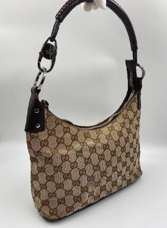 Gucci Vintage Logo Canvas Shoulder Bag