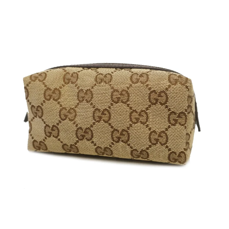 Gucci GG Canvas Pouch 29596 Women's Pouch Beige,Brown