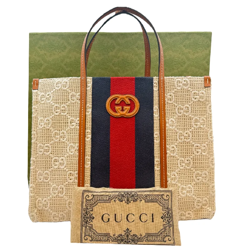 Gucci Tote Bag Brown Canvas