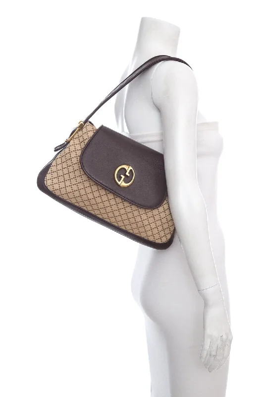 Gucci Vintage Brown Damen Canvas Handbag