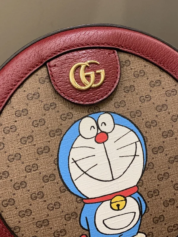 Gucci Doraemon Fujiko-Pro Mini GG Round Bag Gg Mini Coated Canvas