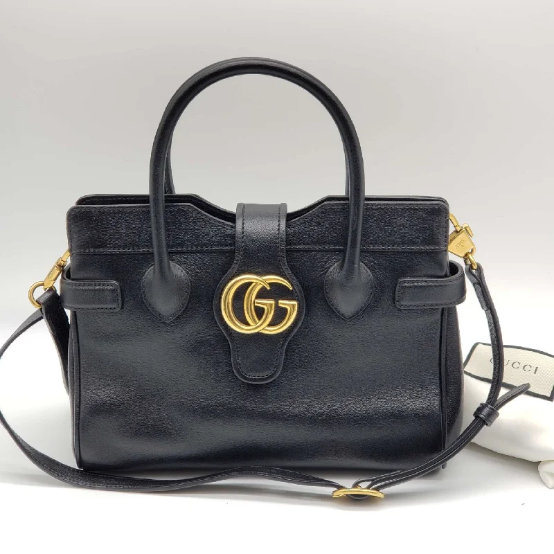 Gucci Calfskin New Sakai Lux Small Dahkia Top Handle Shoulder Bag