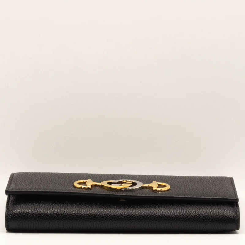 Gucci Zumi Posillipo Black Leather woman wallet 573612