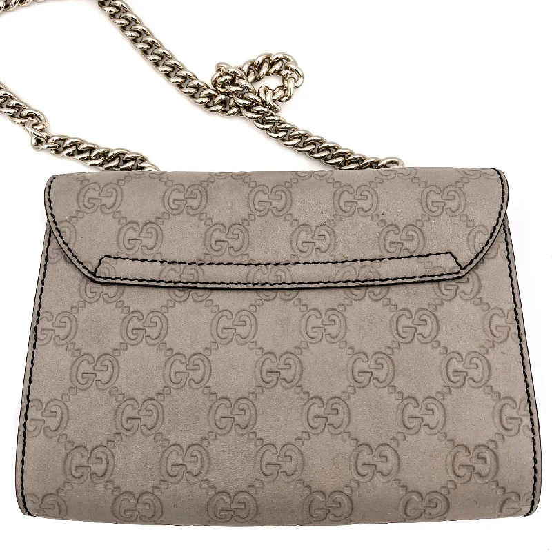 Emily Guccissima Grey Leather Chain bag