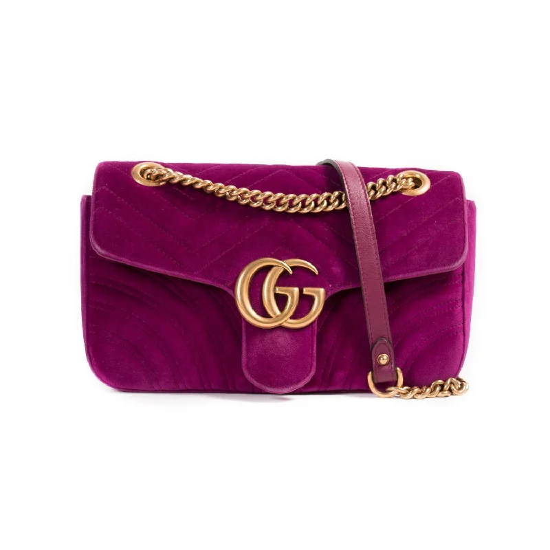 Gucci GG Marmont Small Velvet Metalassé Bag