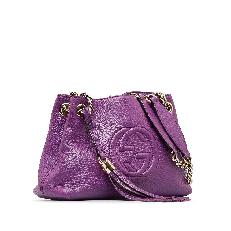 Purple Gucci Soho Chain Tote