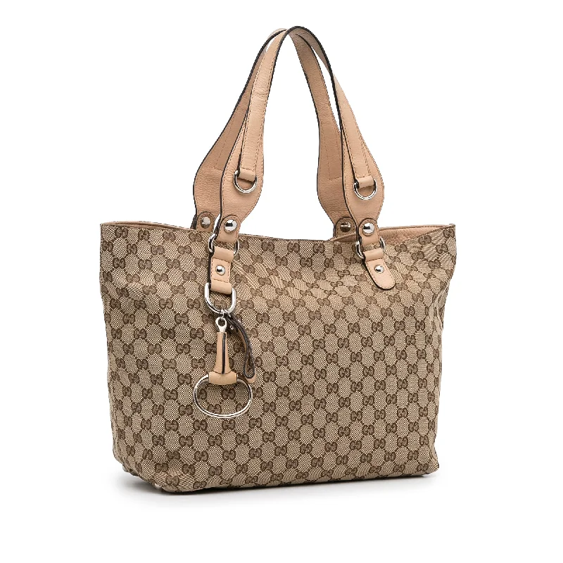 Brown Gucci GG Canvas Icon Bit Tote Bag