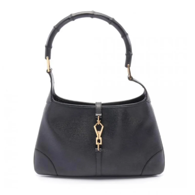 Gucci Bamboo Jackie Shoulder Bag, Black, Leather