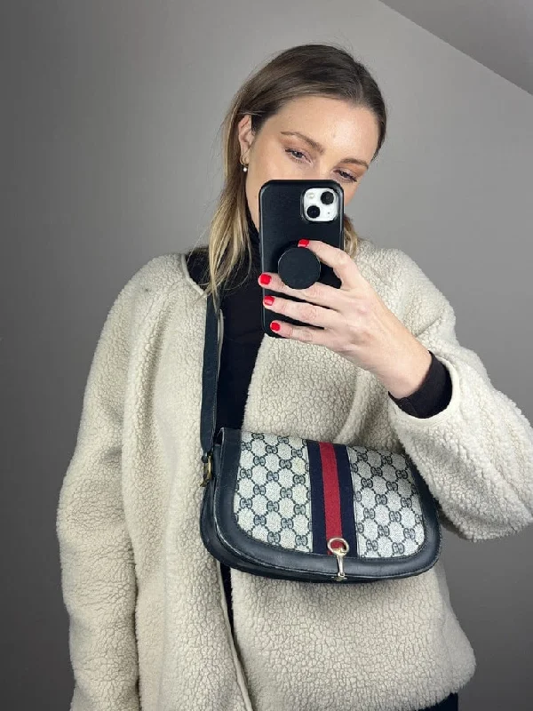 Vintage Gucci Canvas Crossbody Bag