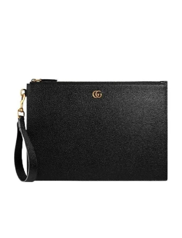 Gucci GG Marmont Collection Leather Clutch Bag