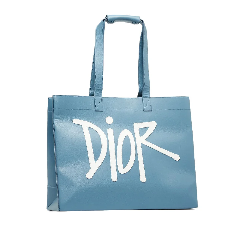 Dior x Stussy Large Logo Applique Tote (SHG-yoxNr1)