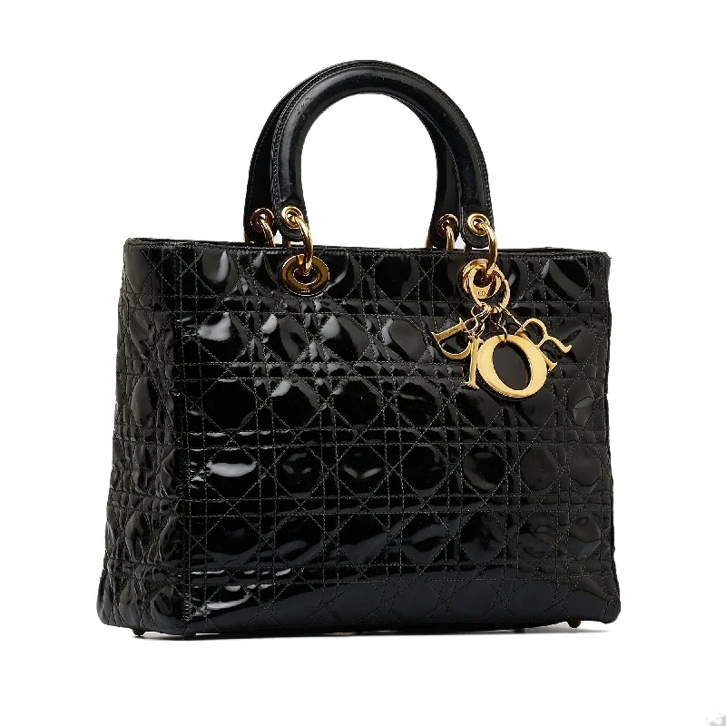 DIORLarge Cannage Patent Lady  Satchel