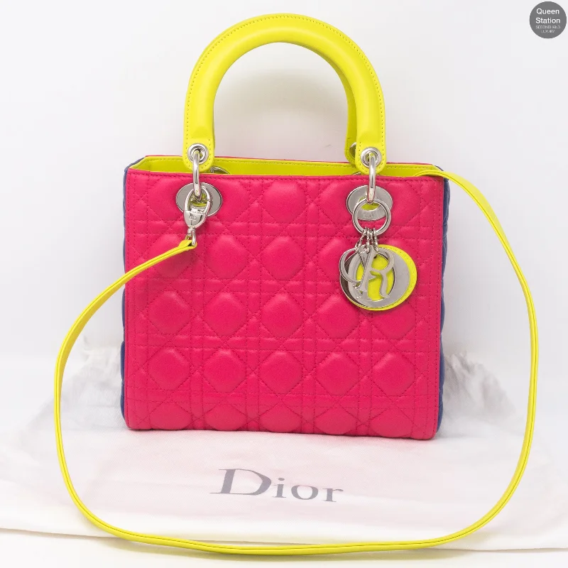 Lady Dior Medium Tri Color Leather