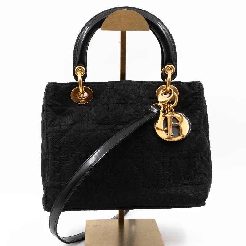 Vintage Lady Dior Medium Black Nylon