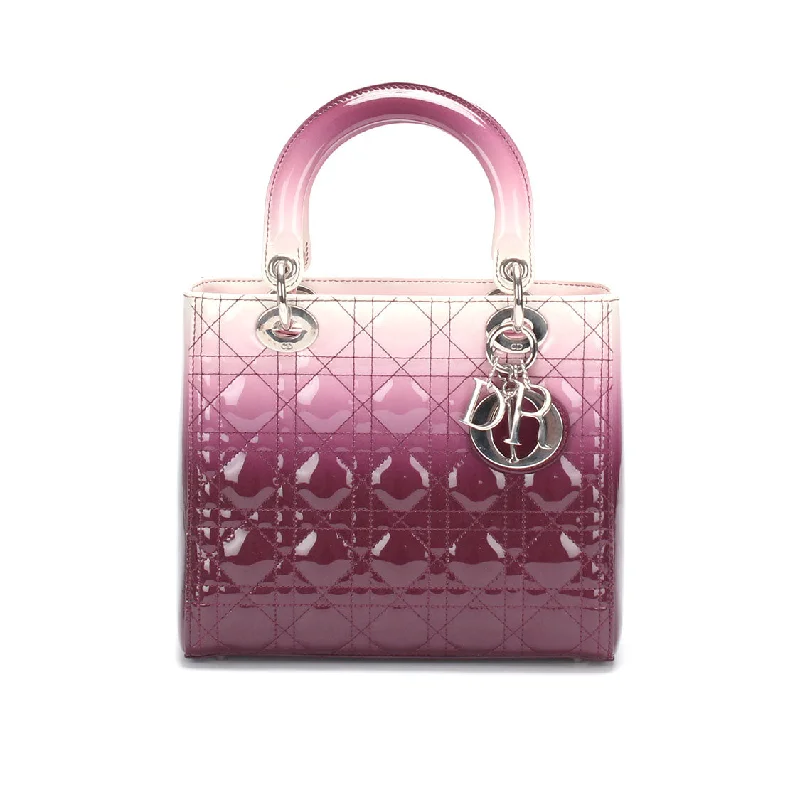 Lady Dior patent leather handbag