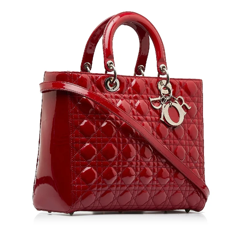 DIORLarge Cannage Patent Lady  Satchel