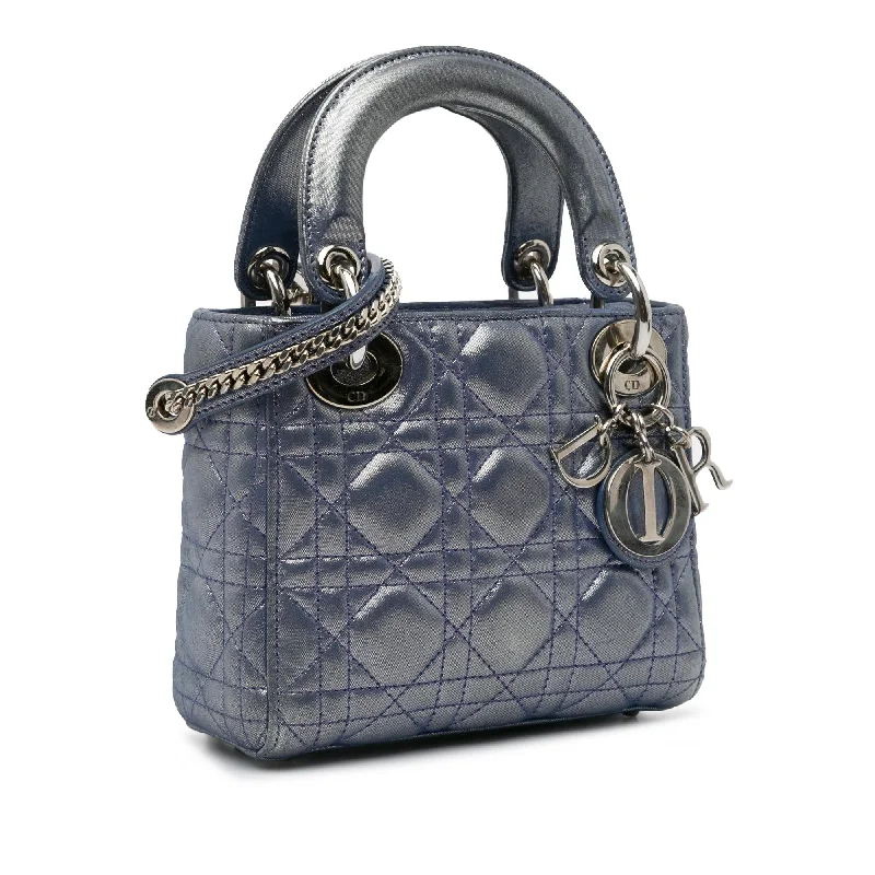 Dior Mini Metallic Lambskin Cannage Lady Dior (N1MHIR)