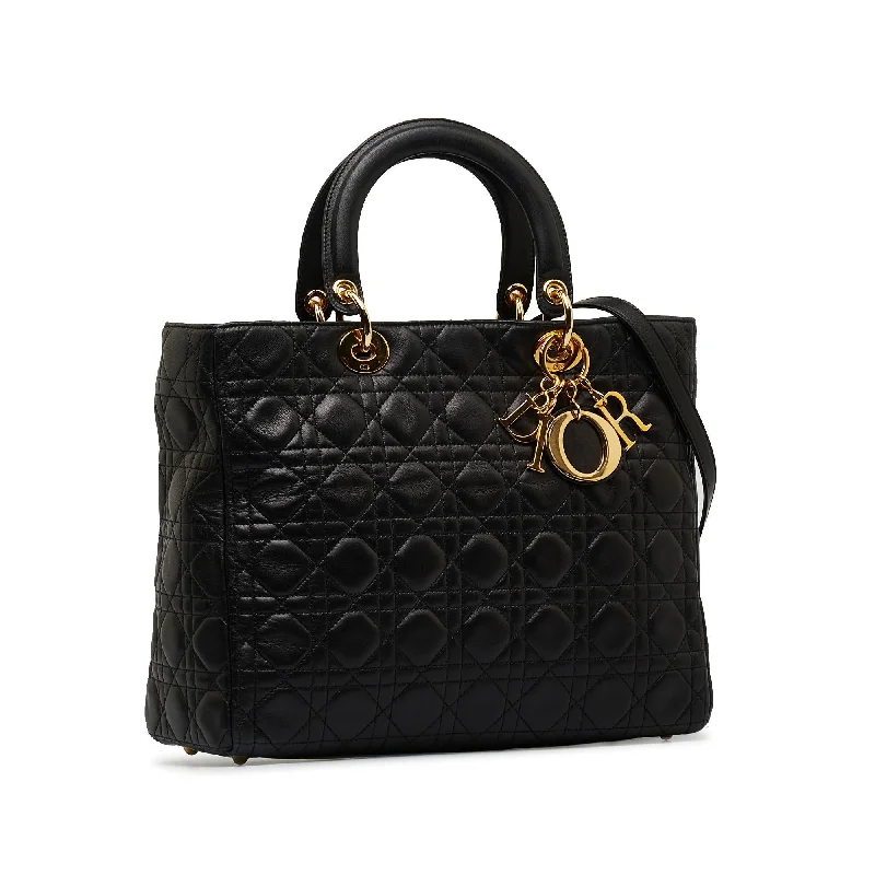 Dior Large Lambskin Cannage Lady Dior (V97ffY)