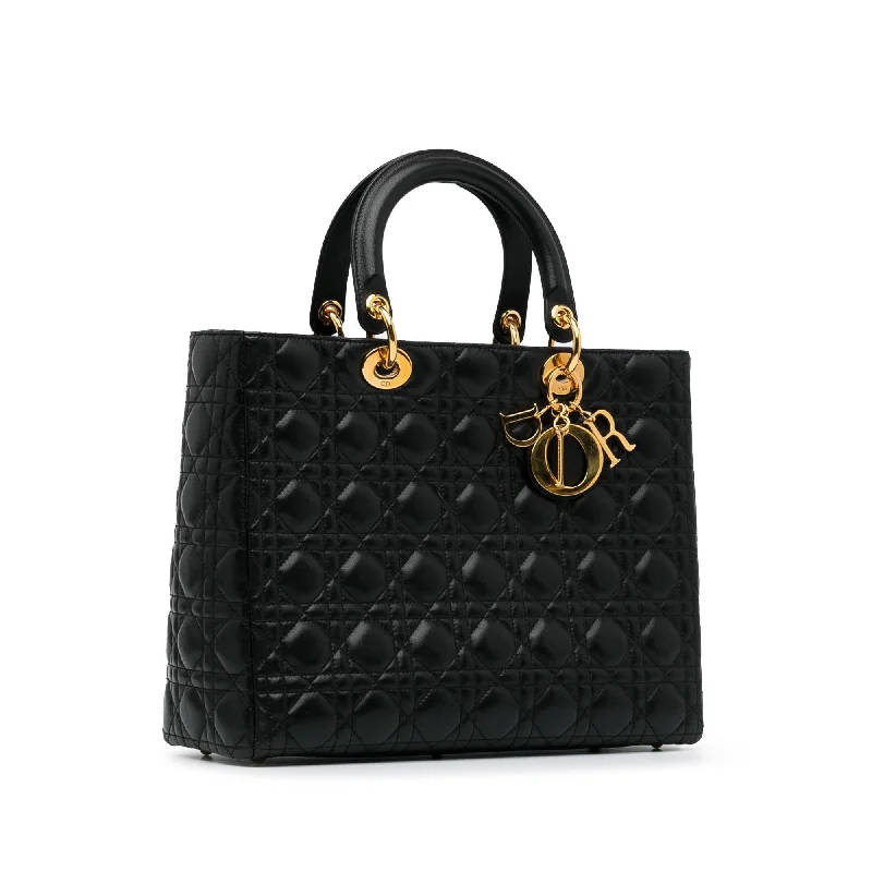 Dior Large Lambskin Cannage Lady Dior (Hbpskq)