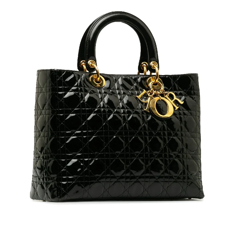 Dior Large Patent Cannage Lady Dior (LBSYp7)