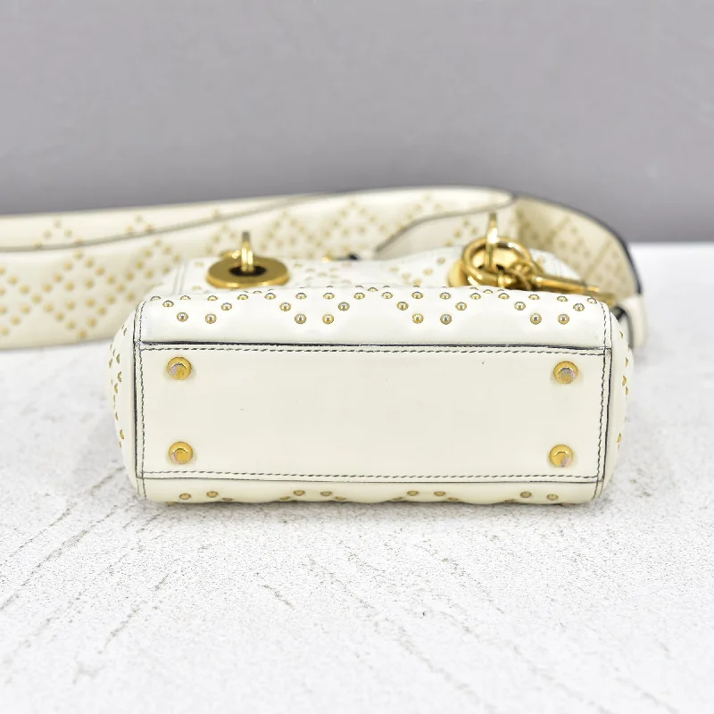 Mini Cannage Leather Studded Lady Dior