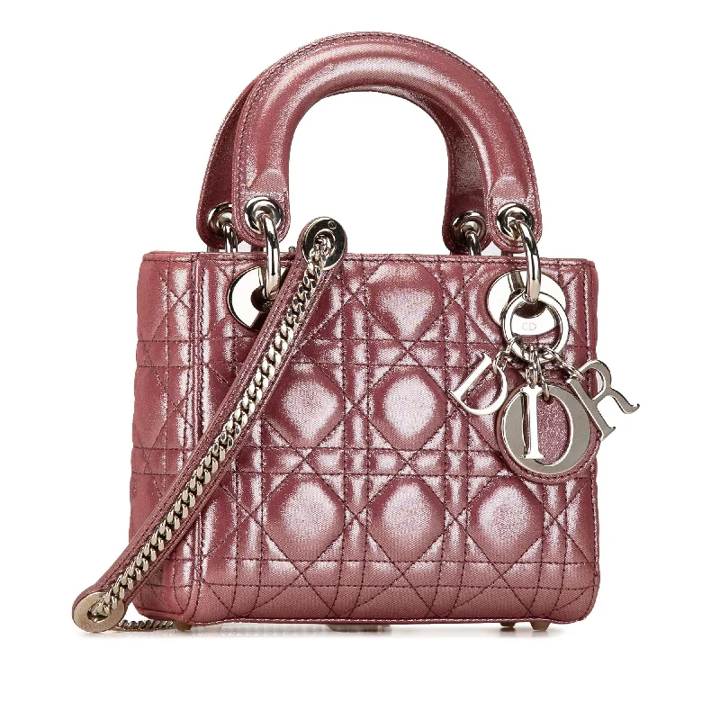 Dior Mini Metallic Lambskin Cannage Lady Dior (Lg5voT)