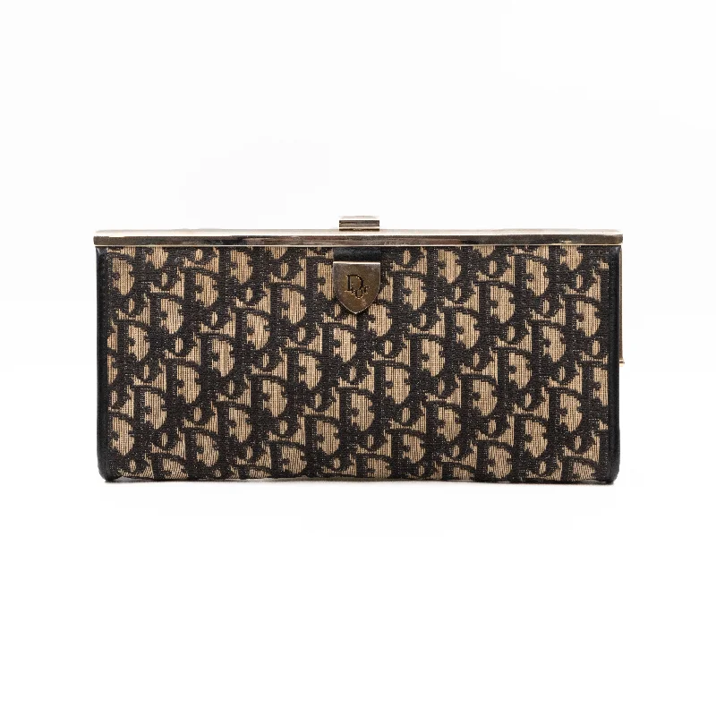 Vintage Clutch Black Dior Oblique Jacquard