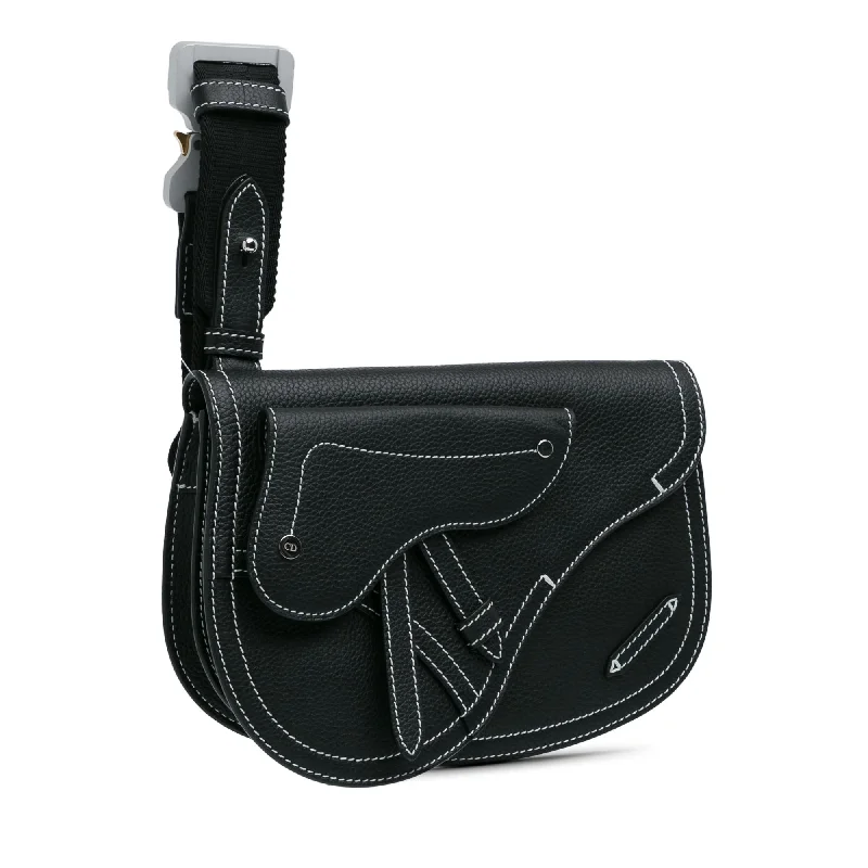 Dior Kaws Grained Calfskin Saddle Pouch (M72M8X)