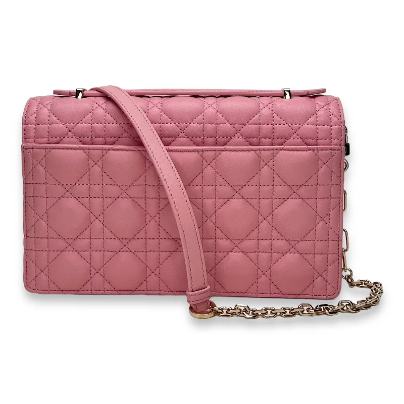 My Dior Pink Top Handle Bag in Lambskin, Light Gold hardware