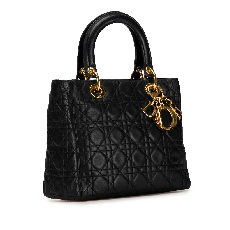 Dior Medium Lambskin Cannage Lady Dior (FDMEKC)