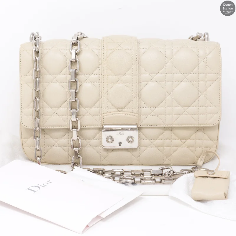 Miss Dior Medium Beige Leather Long Chain