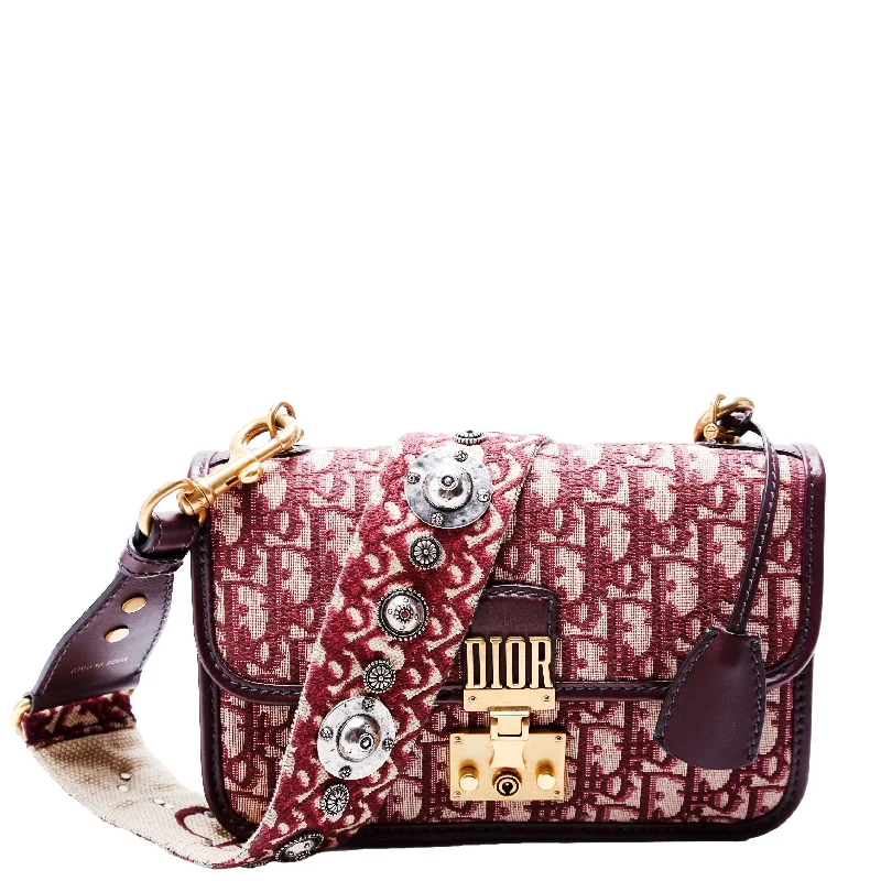 Dioraddict Oblique Flap Bag Burgundy