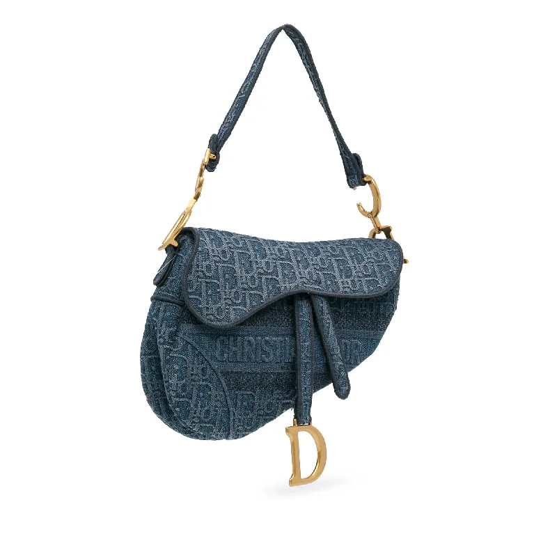 Dior Oblique Denim Saddle Bag (2rS5TK)