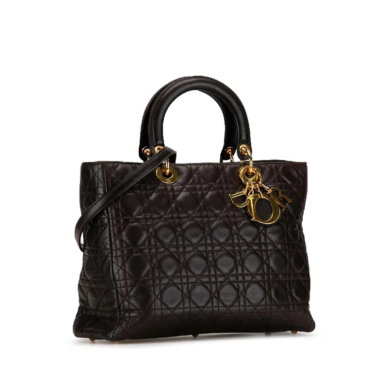 Dior Large Lambskin Cannage Lady Dior (cx7OVd)