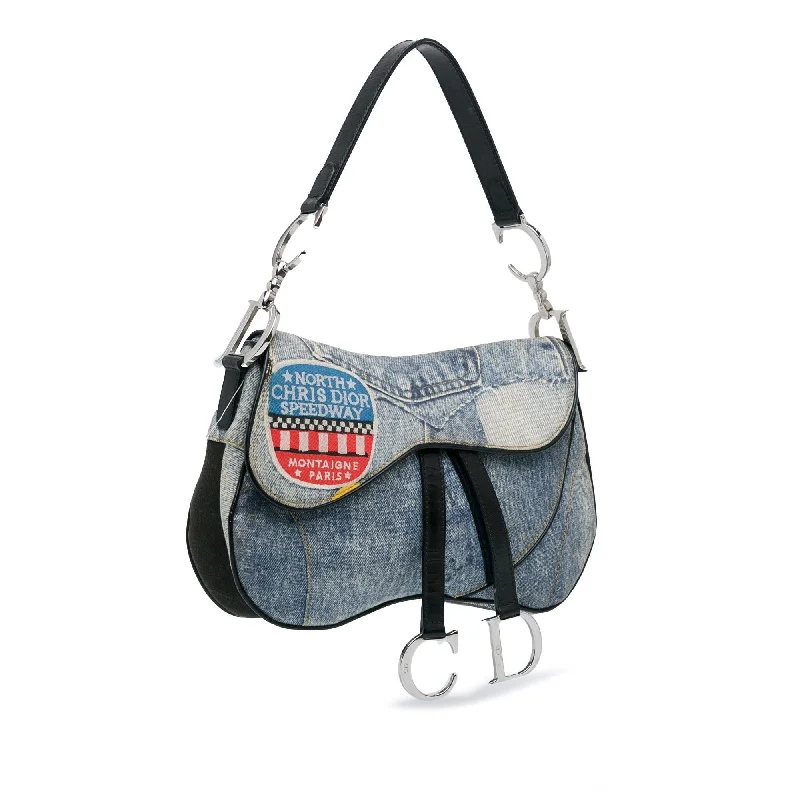 Dior Denim Speedway Double Saddle Shoulder Bag (xIMB05)