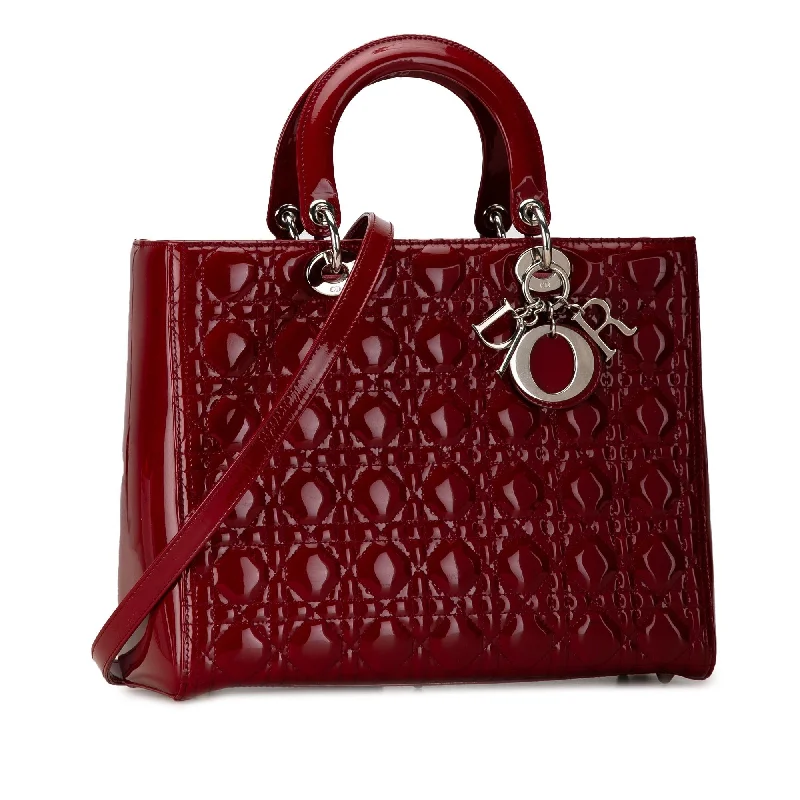 Dior Large Patent Cannage Lady Dior (CWEdfR)