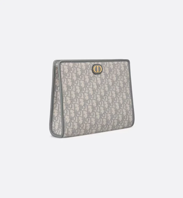 Gray Dior Oblique Jacquard 30 Montaigne Dea Pouch