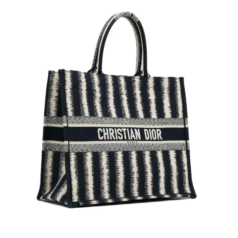 Dior Large Striped Book Tote (WRxHGK)