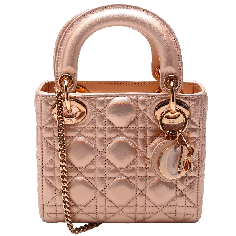 Lady Dior Mini Iridescent Metallic Lambskin