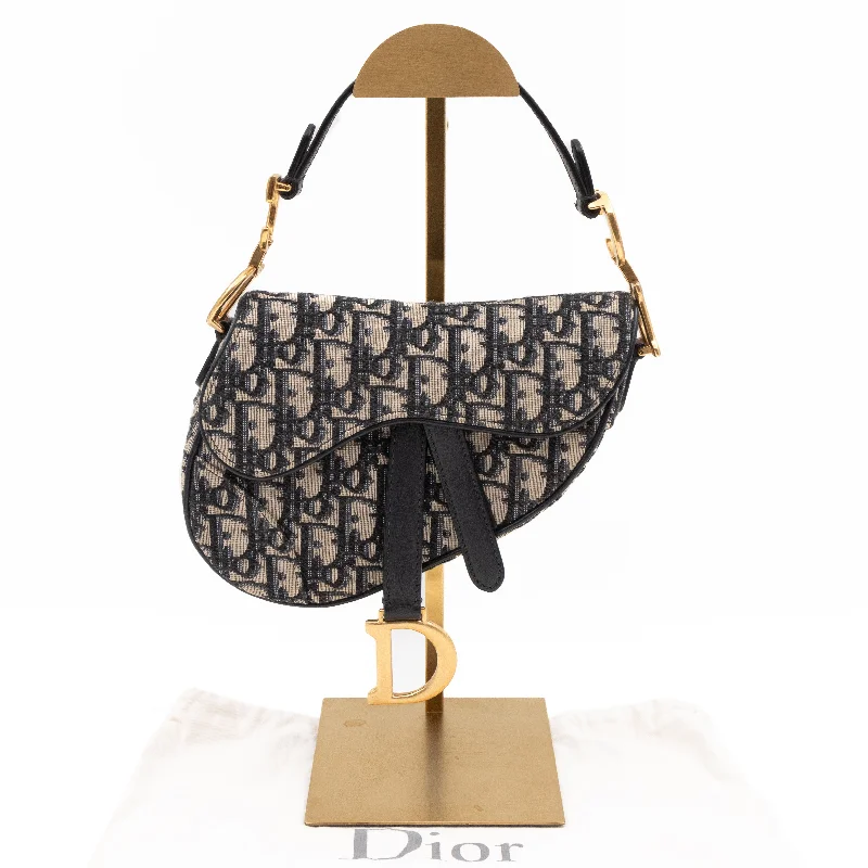 Mini Saddle Bag Blue Dior Oblique Jacquard