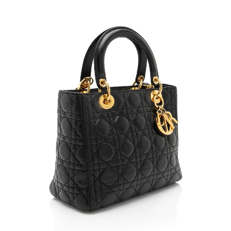 Dior Lambskin Lady Dior Medium Tote (aNlTPc)