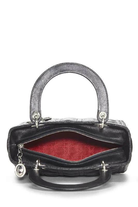 Dior,  Black Cannage Quilted Lambskin Lady Dior Medium, Black