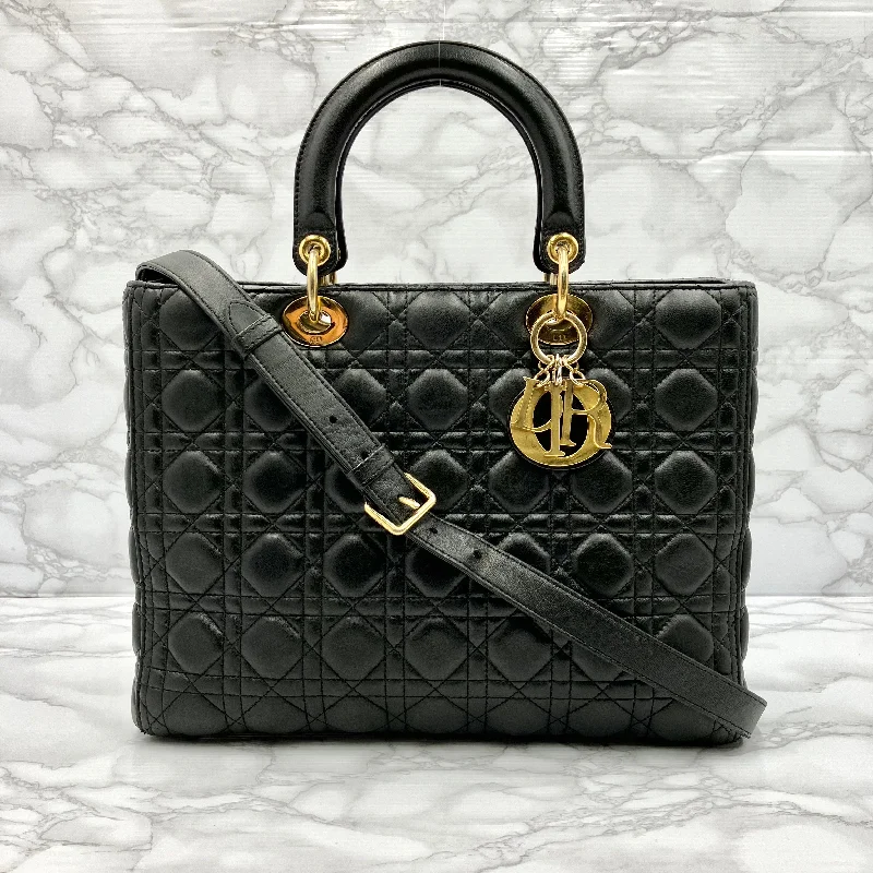 Christian Dior 2way Lady Dior leather